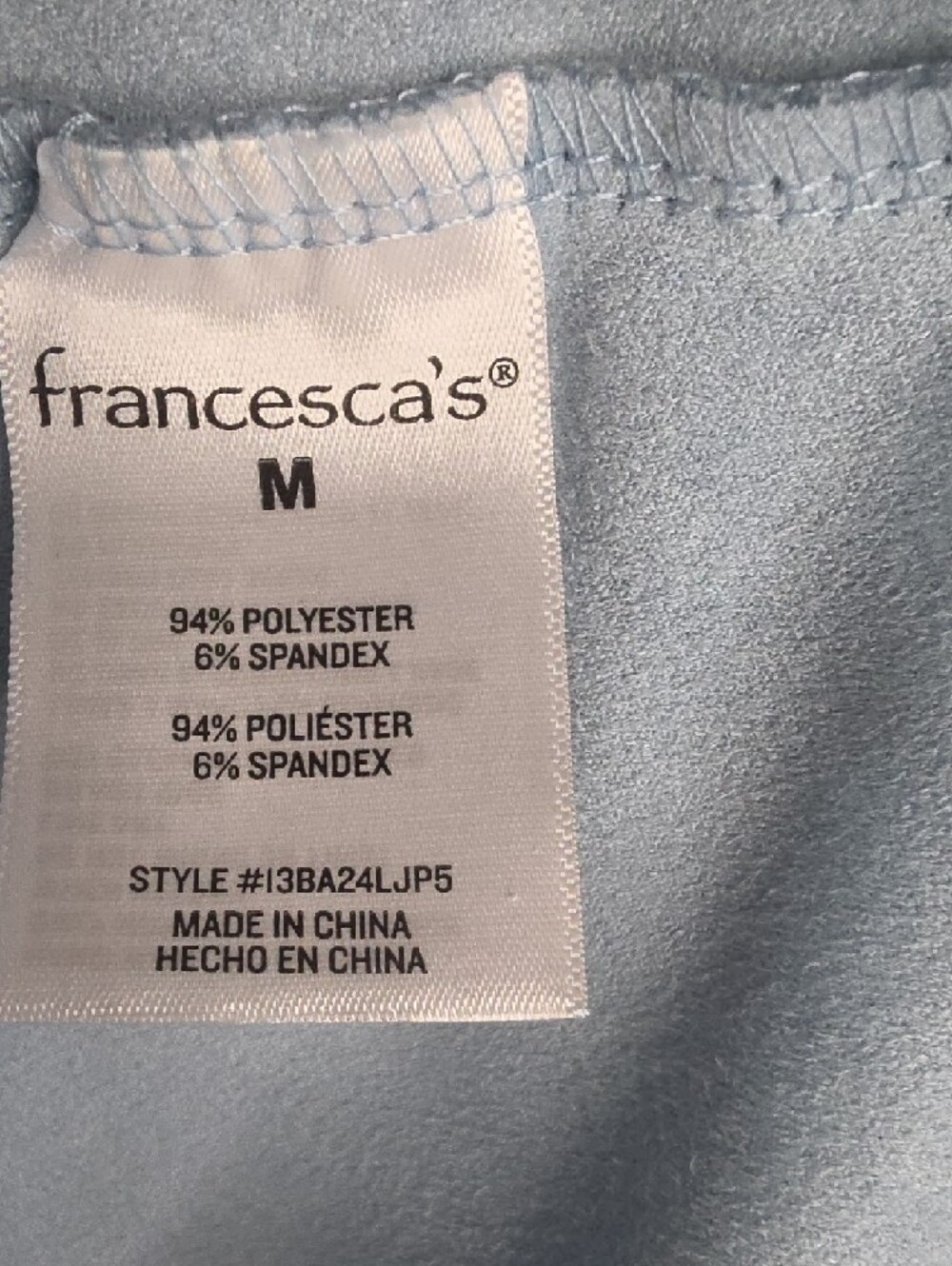 Mi Ami for Francesca's Blue Faux Suede Fringe Mini Skirt Western Cowgirl Size M - Picture 7 of 8